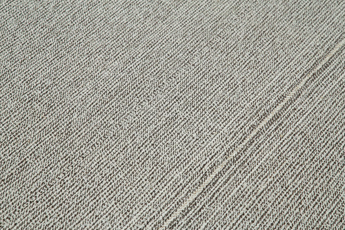 Vintage Flatweave Gri Eskitme Pamuk Yün El Dokuma Halısı 236x286 Agacan