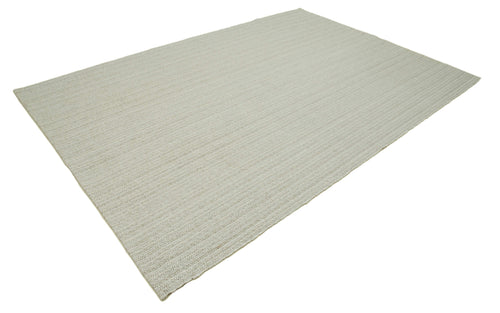 Vintage Flatweave Bej Eskitme Pamuk Yün El Dokuma Halısı 210x305 Agacan