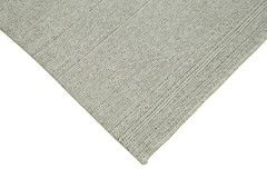 Vintage Flatweave Bej Eskitme Pamuk Yün El Dokuma Halısı 202x317 Agacan