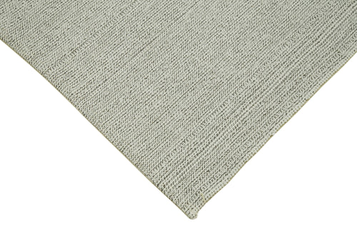 Vintage Flatweave Bej Eskitme Pamuk Yün El Dokuma Halısı 202x317 Agacan