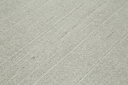 Vintage Flatweave Bej Eskitme Pamuk Yün El Dokuma Halısı 202x317 Agacan
