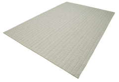 Vintage Flatweave Bej Eskitme Pamuk Yün El Dokuma Halısı 211x320 Agacan
