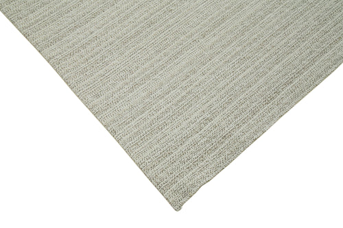 Vintage Flatweave Bej Eskitme Pamuk Yün El Dokuma Halısı 211x320 Agacan
