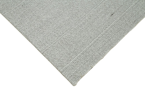 Vintage Flatweave Bej Eskitme Pamuk Yün El Dokuma Halısı 205x306 Agacan