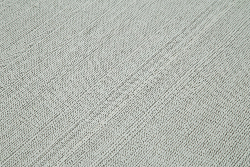 Vintage Flatweave Bej Eskitme Pamuk Yün El Dokuma Halısı 204x285 Agacan