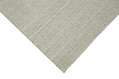 Vintage Flatweave Bej Eskitme Pamuk Yün El Dokuma Halısı 188x274 Agacan