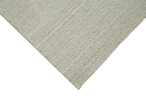 Vintage Flatweave Bej Eskitme Pamuk Yün El Dokuma Halısı 188x274 Agacan