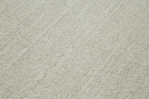 Vintage Flatweave Bej Eskitme Pamuk Yün El Dokuma Halısı 188x274 Agacan
