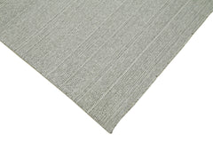 Vintage Flatweave Bej Eskitme Pamuk Yün El Dokuma Halısı 205x320 Agacan