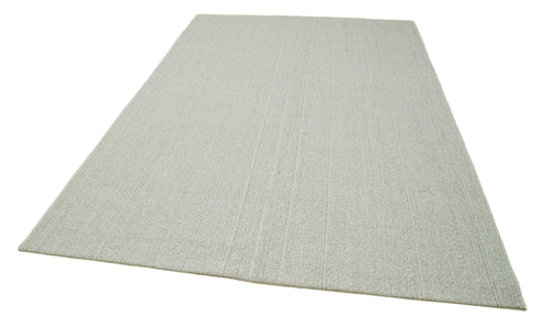 Vintage Flatweave Bej Eskitme Pamuk Yün El Dokuma Halısı 204x304 Agacan
