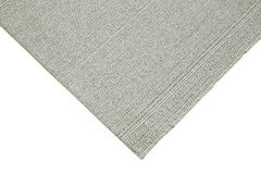Vintage Flatweave Bej Eskitme Pamuk Yün El Dokuma Halısı 204x304 Agacan