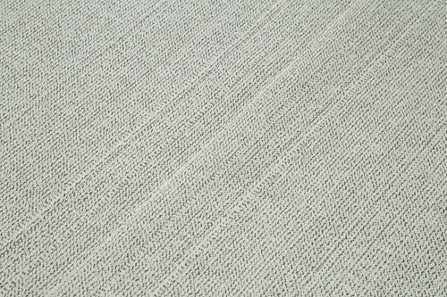 Vintage Flatweave Bej Eskitme Pamuk Yün El Dokuma Halısı 204x304 Agacan