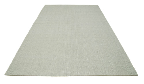 Vintage Flatweave Bej Eskitme Pamuk Yün El Dokuma Halısı 206x334 Agacan