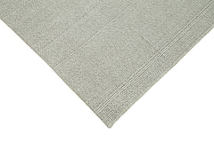 Vintage Flatweave Bej Eskitme Pamuk Yün El Dokuma Halısı 206x334 Agacan