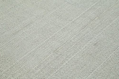 Vintage Flatweave Bej Eskitme Pamuk Yün El Dokuma Halısı 206x334 Agacan