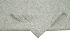 Vintage Flatweave Bej Eskitme Pamuk Yün El Dokuma Halısı 206x334 Agacan