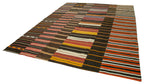 Kırk Yama Kahverengi Patchwork Pamuk Yün El Dokuma Halısı 312x408 Agacan