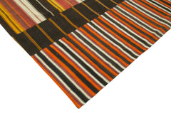Kırk Yama Kahverengi Patchwork Pamuk Yün El Dokuma Halısı 312x408 Agacan