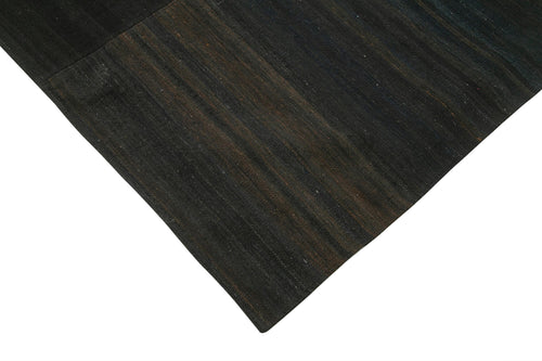 Kırk Yama Siyah Patchwork Pamuk Yün El Dokuma Halısı 210x304 Agacan