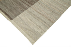Kırk Yama Kahverengi Patchwork Pamuk Yün El Dokuma Halısı 200x308 Agacan