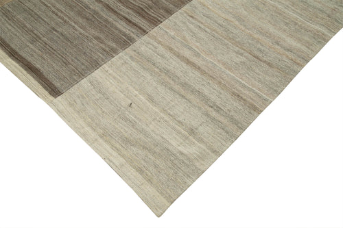 Kırk Yama Kahverengi Patchwork Pamuk Yün El Dokuma Halısı 200x308 Agacan