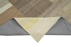 Kırk Yama Kahverengi Patchwork Pamuk Yün El Dokuma Halısı 200x308 Agacan
