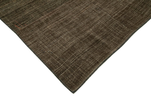 Striped Kilim Kahverengi Çizgili Keçi Tüyü El Dokuma Halısı 238x360 Agacan
