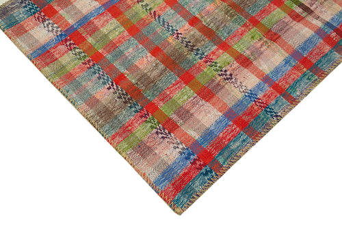 Kırk Yama Gri Patchwork Pamuk Yün El Dokuma Halısı 90x268 Agacan