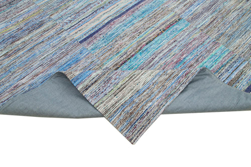 Kırk Yama Gri Patchwork Pamuk Yün El Dokuma Halısı 197x300 Agacan