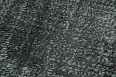 Overdyed Vintage Siyah Eskitme Pamuk Yün El Dokuma Halısı 81x320 Agacan