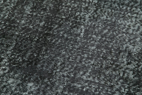 Overdyed Vintage Siyah Eskitme Pamuk Yün El Dokuma Halısı 81x320 Agacan