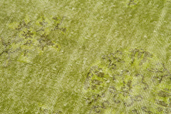 Overdyed Vintage Yeşil Eskitme Pamuk Yün El Dokuma Halısı 91x317 Agacan