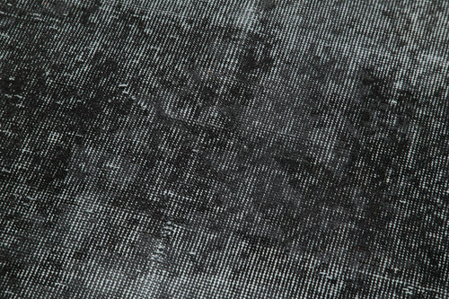 Overdyed Vintage Siyah Eskitme Pamuk Yün El Dokuma Halısı 89x314 Agacan