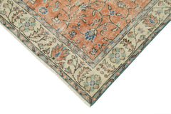 Overdyed Vintage Kırmızı Eskitme Pamuk Yün El Dokuma Halısı 117x213 Agacan