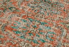 Overdyed Vintage Kırmızı Eskitme Pamuk Yün El Dokuma Halısı 96x244 Agacan