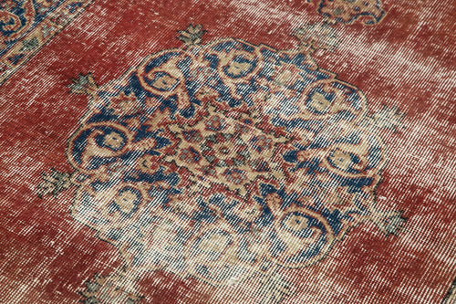 Overdyed Vintage Kırmızı Eskitme Pamuk Yün El Dokuma Halısı 115x202 Agacan