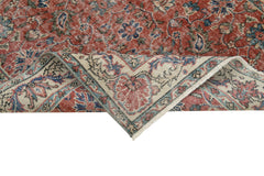 Overdyed Vintage Kırmızı Eskitme Pamuk Yün El Dokuma Halısı 111x202 Agacan