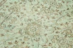 Overdyed Vintage Yeşil Eskitme Pamuk Yün El Dokuma Halısı 106x198 Agacan