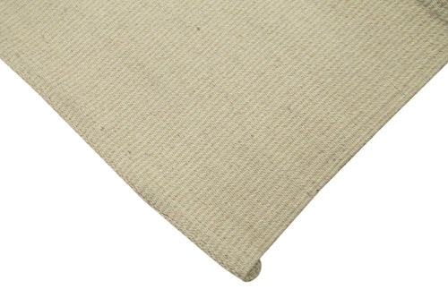 Degrade Kilim Beyaz Çizgili Pamuk Yün El Dokuma Halısı 184x279 Agacan