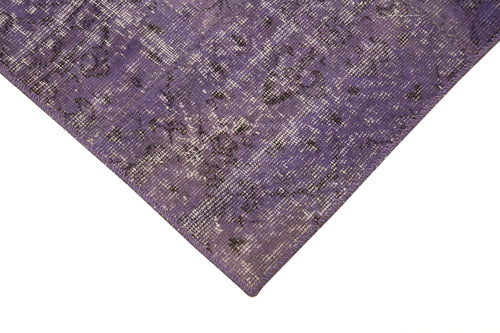 Kırk Yama Mor Patchwork Pamuk Yün El Dokuma Halısı 90x200 Agacan