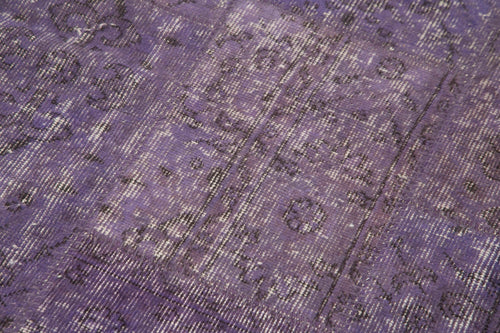 Kırk Yama Mor Patchwork Pamuk Yün El Dokuma Halısı 90x200 Agacan