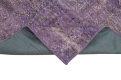 Kırk Yama Mor Patchwork Pamuk Yün El Dokuma Halısı 90x200 Agacan