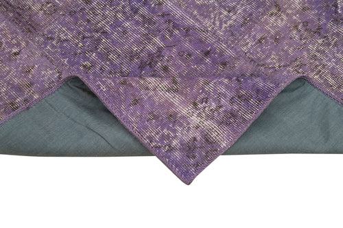 Kırk Yama Mor Patchwork Pamuk Yün El Dokuma Halısı 90x200 Agacan