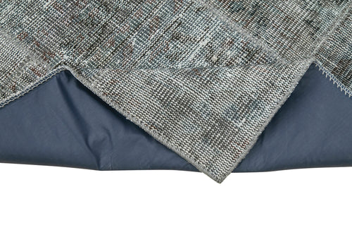 Kırk Yama Gri Patchwork Pamuk Yün El Dokuma Halısı 85x250 Agacan
