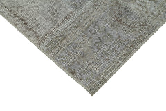 Kırk Yama Gri Patchwork Pamuk Yün El Dokuma Halısı 85x226 Agacan