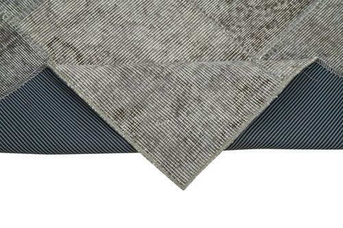 Kırk Yama Gri Patchwork Pamuk Yün El Dokuma Halısı 85x226 Agacan
