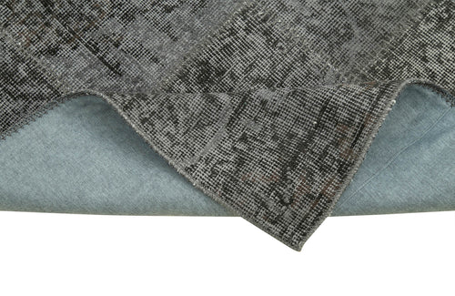 Kırk Yama Gri Patchwork Pamuk Yün El Dokuma Halısı 85x305 Agacan