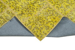 Kırk Yama Sarı Patchwork Pamuk Yün El Dokuma Halısı 86x275 Agacan