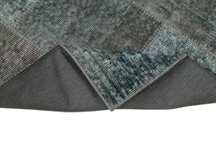 Kırk Yama Gri Patchwork Pamuk Yün El Dokuma Halısı 86x225 Agacan