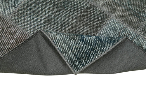 Kırk Yama Gri Patchwork Pamuk Yün El Dokuma Halısı 86x225 Agacan